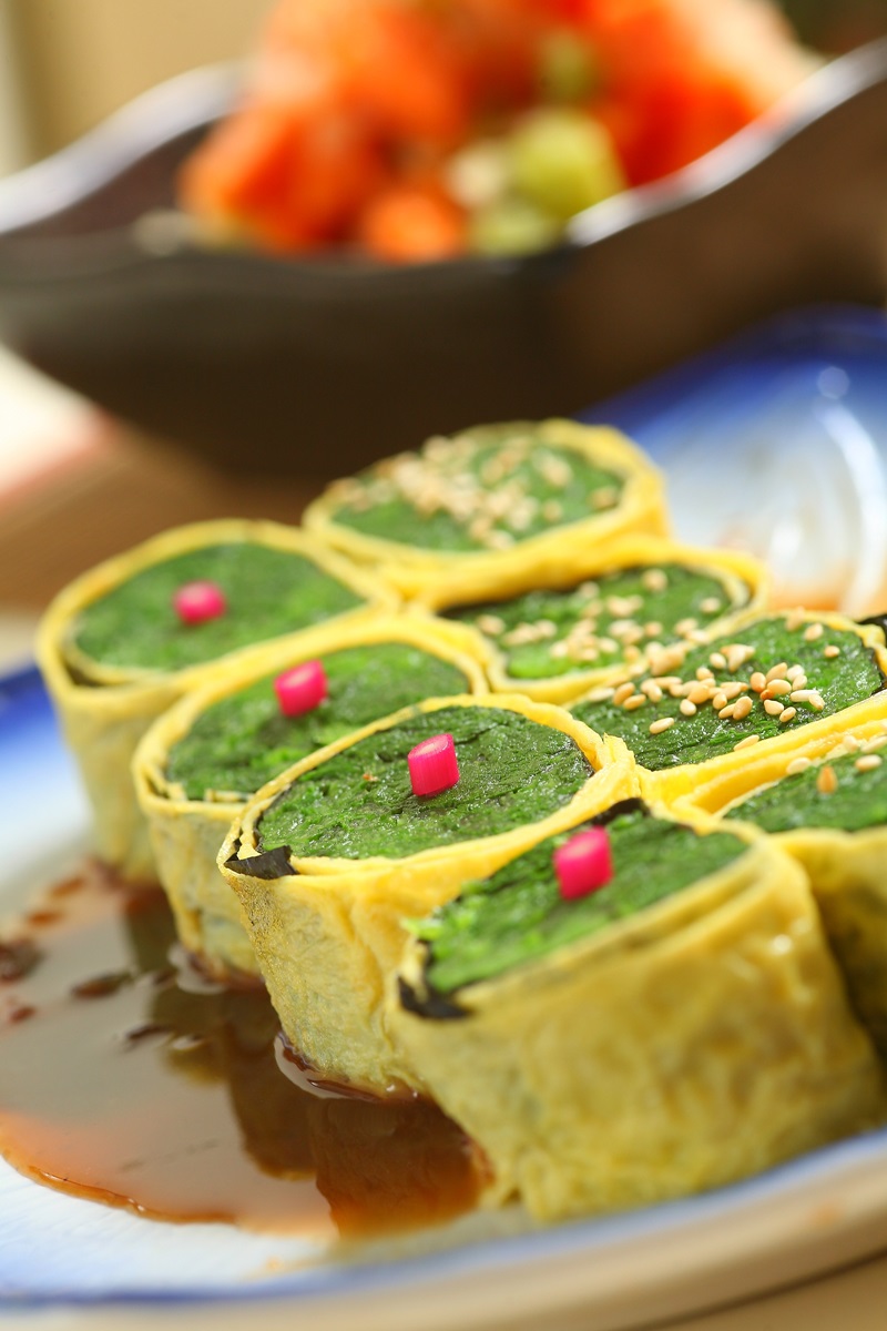 菠菜蛋皮卷