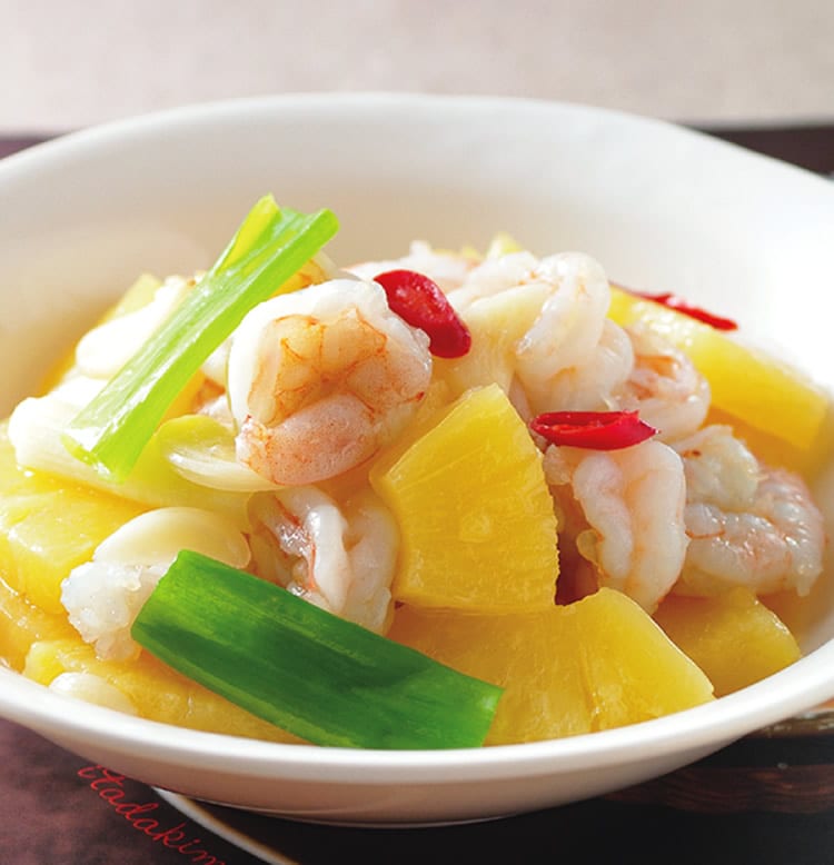 食谱:凤梨炒虾仁(1)