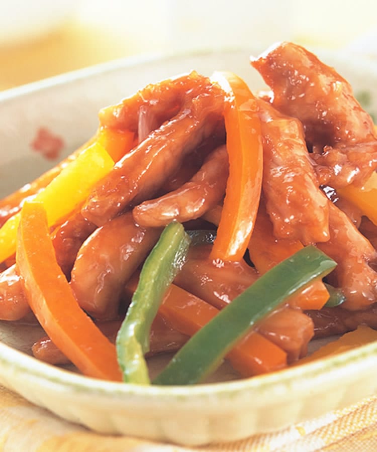 食谱:五彩猪柳