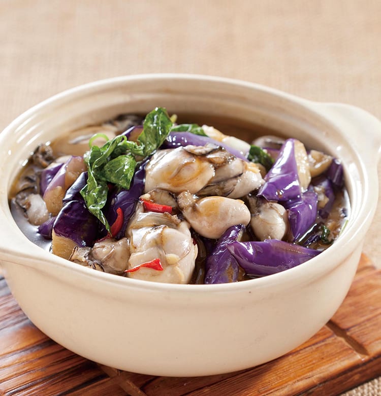食谱:鲜蚵茄子煲