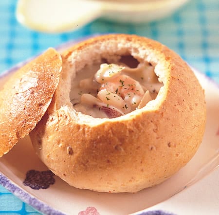 食谱:巧达海鲜面包汤