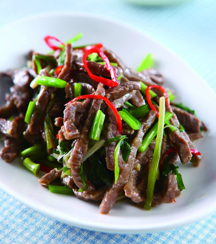 食谱:香根牛肉丝(1)
