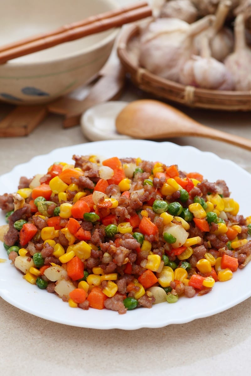 三色豆炒肉