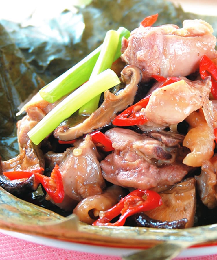 食谱:荷叶蒸鸡