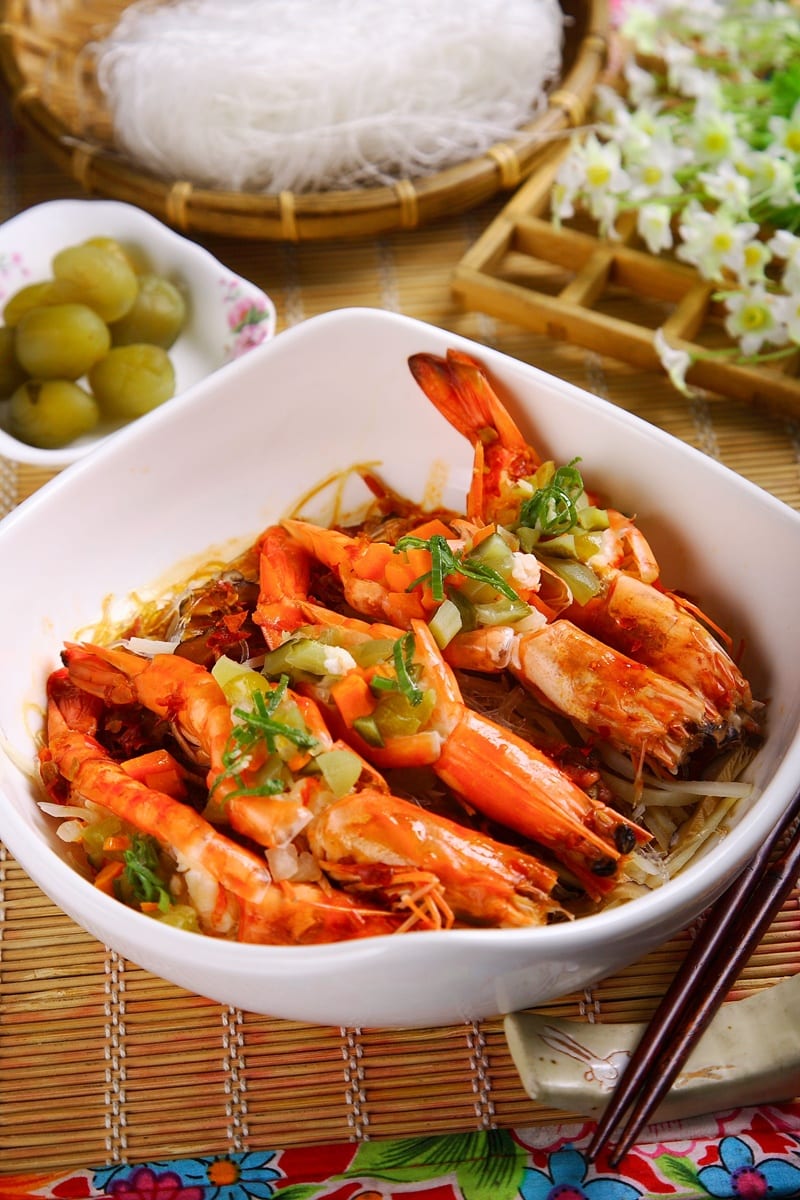 脆梅泡菜冬粉虾