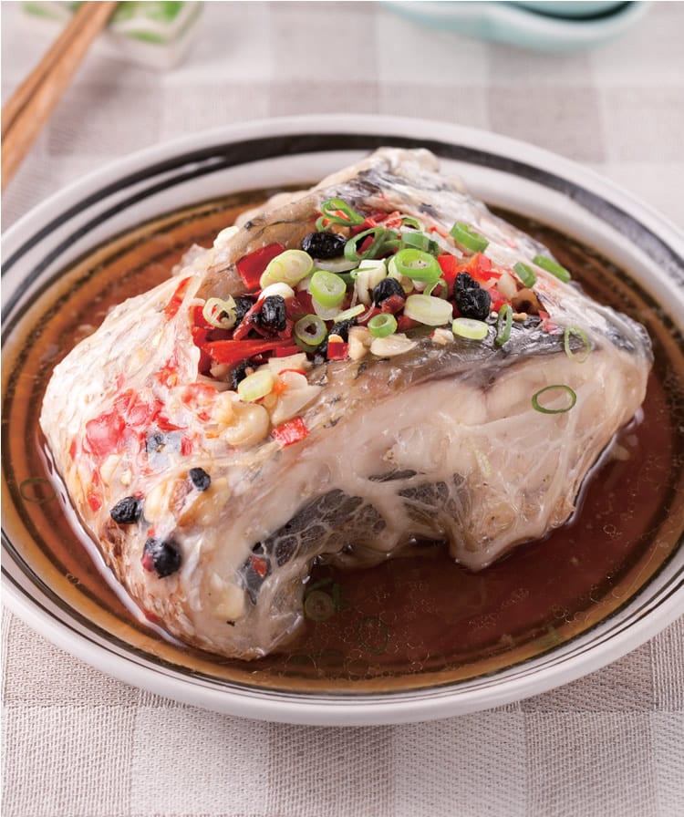 食谱:网油豆鼓蒸鱼
