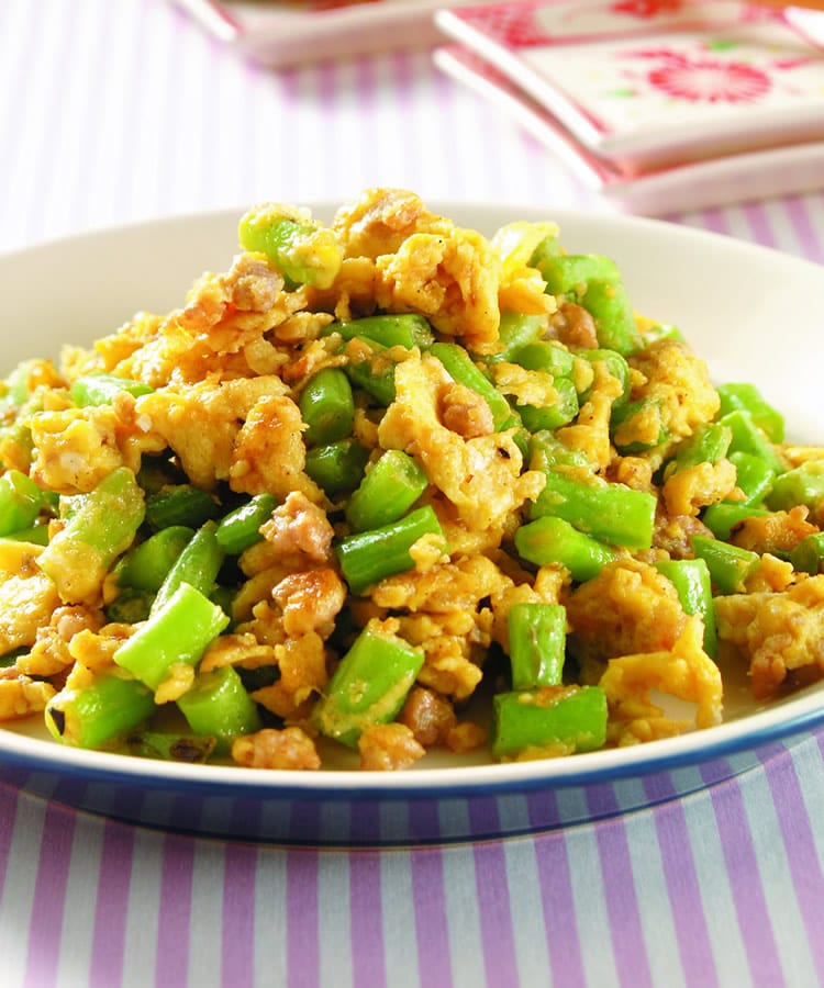 食谱:四季豆炒蛋