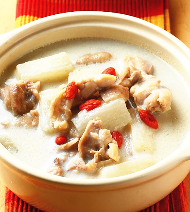 食谱:山药豆奶煲