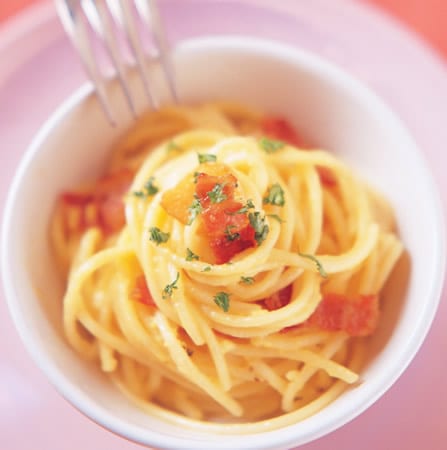 食谱:蛋黄培根面
