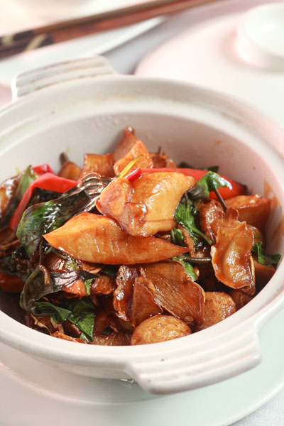 麻油香煸杏鲍菇
