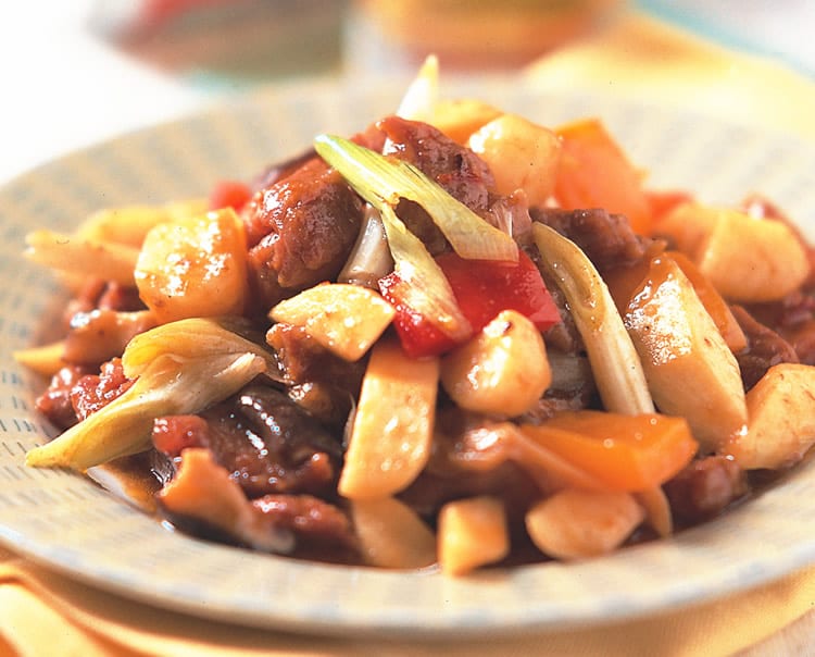 食谱:马蹄炒羊丁