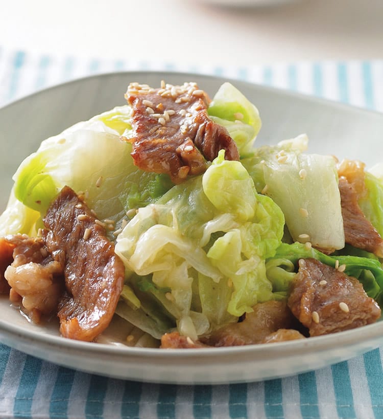 食谱:烧肉白菜