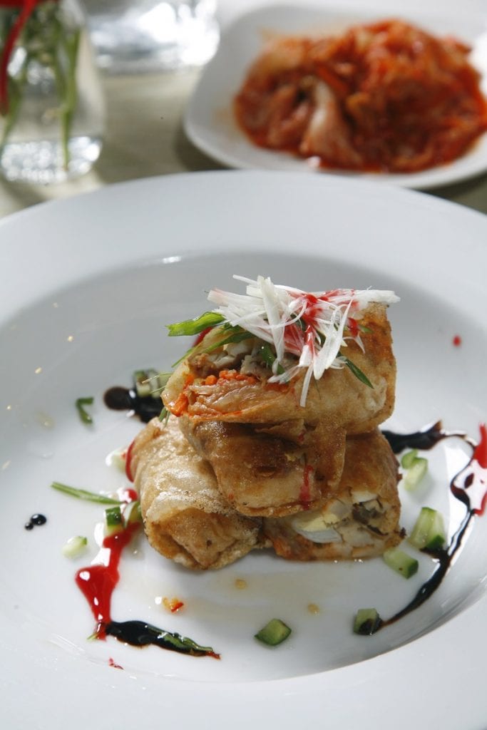 韩式海鲜辣春卷