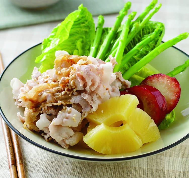 食谱:冰镇肉片蔬果沙拉