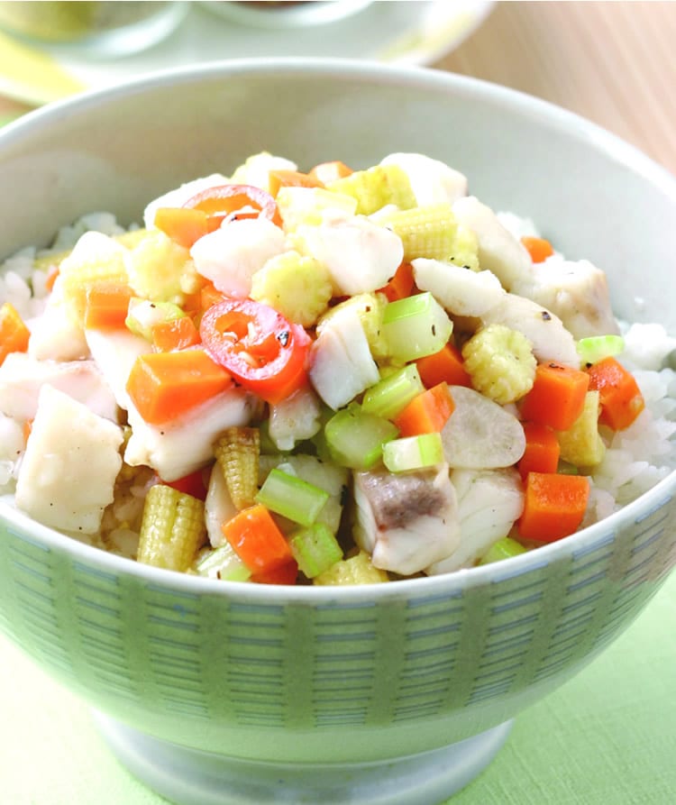食谱:蒜香鱼丁烩饭
