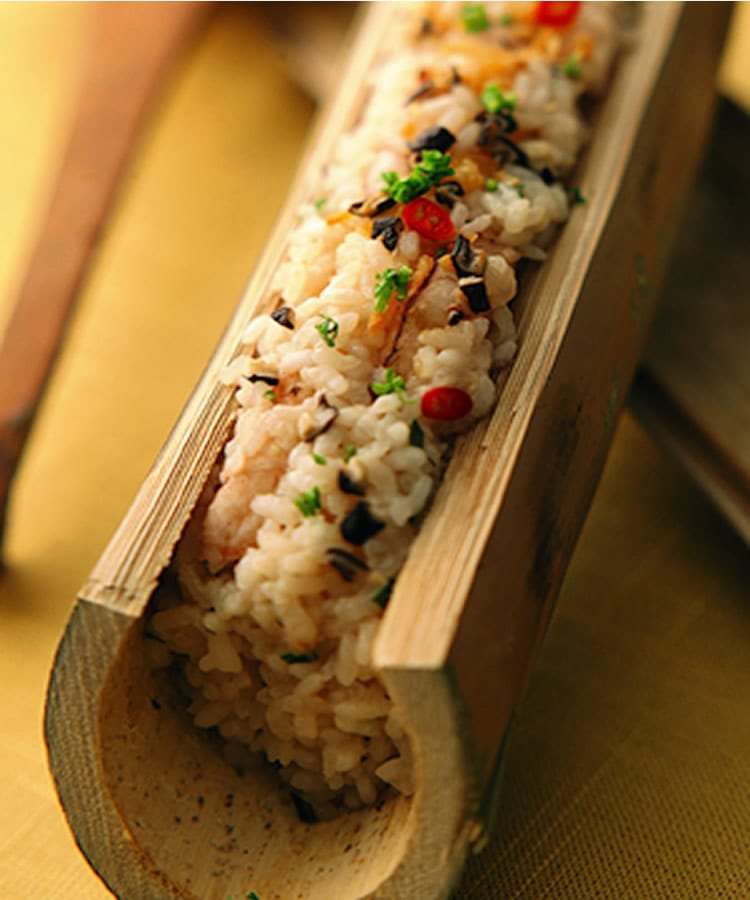 食谱:蟹肉竹筒饭