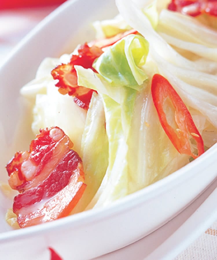 食谱:腊肉高丽菜
