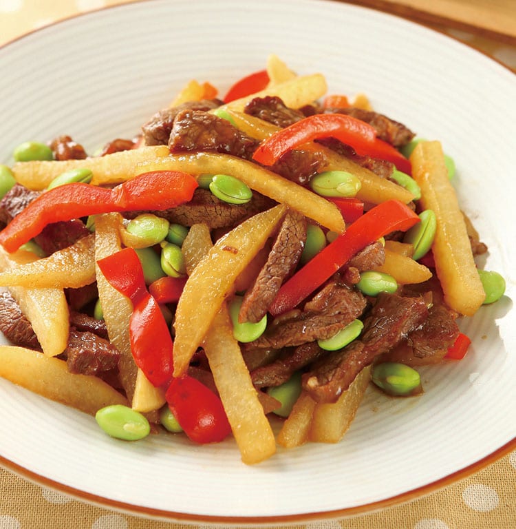 食谱:香梨炒牛柳