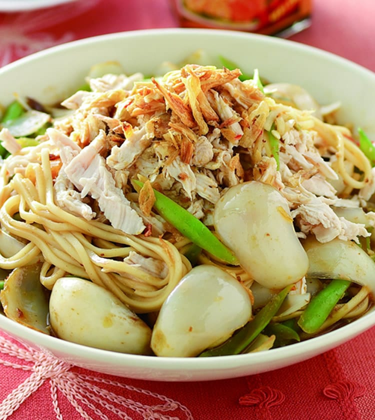 食谱:毛豆鸡丝炸酱面