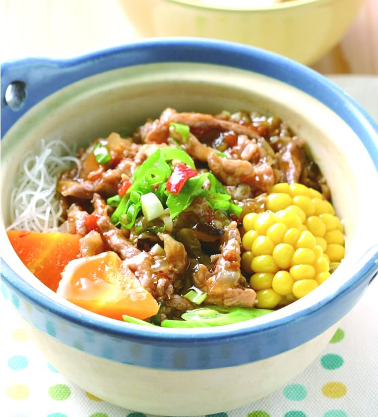 食谱:鱼香肉丝煲