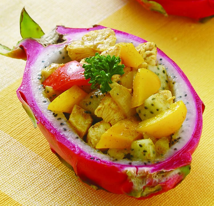 食谱:火龙果咖哩鸡丁