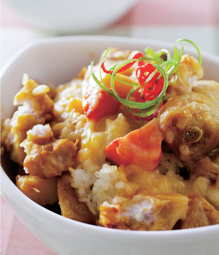 食谱:咖哩芋头鸡焗饭