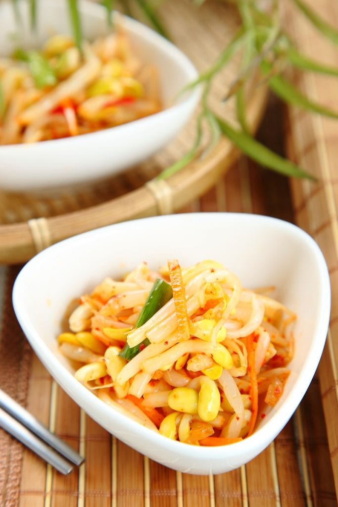 韩式辣味黄豆芽