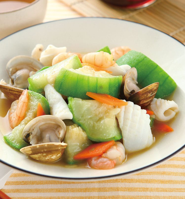 食谱:三鲜丝瓜