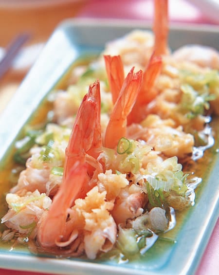 食谱:蒜泥蒸草虾