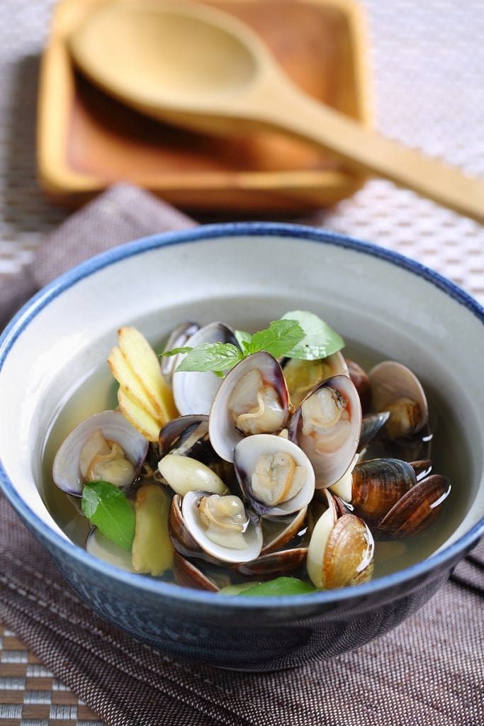 九层塔蛤蜊汤