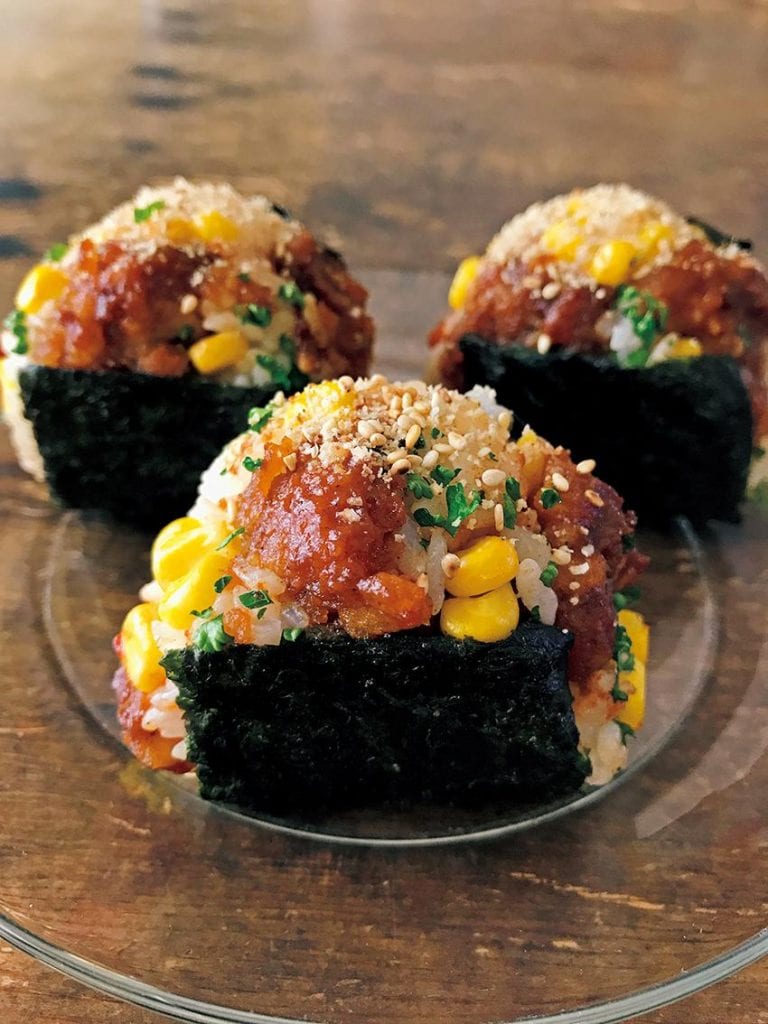 日式炸鸡玉米饭团