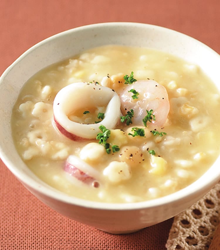 食谱:燕麦海鲜粥