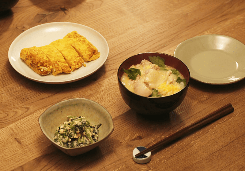 【昨日的美食】料理食谱 7：酱拌波菜 + 鸡肉亲子粥