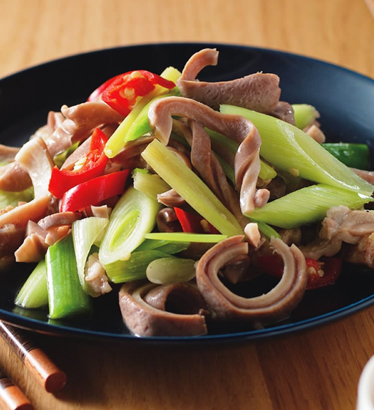食谱:猪肚炒蒜苗